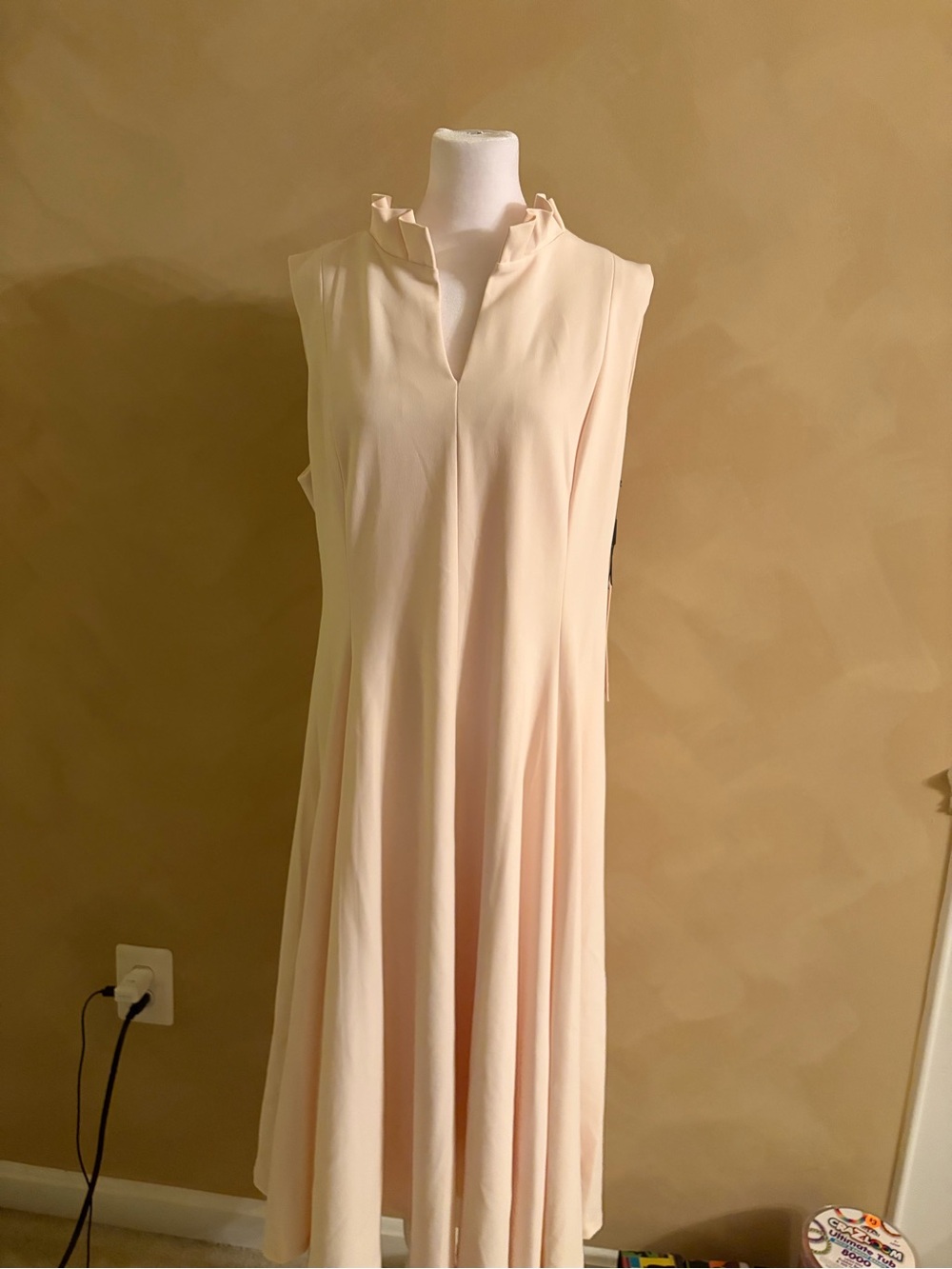 Calvin Klein Pale Pink Sleeveless Midi Dress